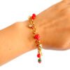 🍓 Brazalete de Fresas y Cerezas — Joyería en Acero Inoxidable con Brillantes