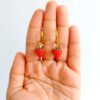 🍓 Aretes Arracadas Fresas — Acero Inoxidable