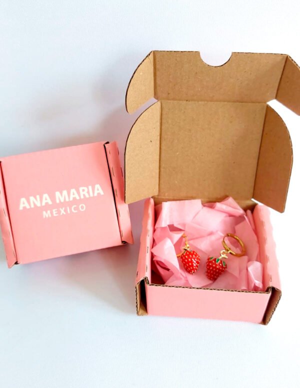 🍓 Aretes Arracadas Fresas — Acero Inoxidable