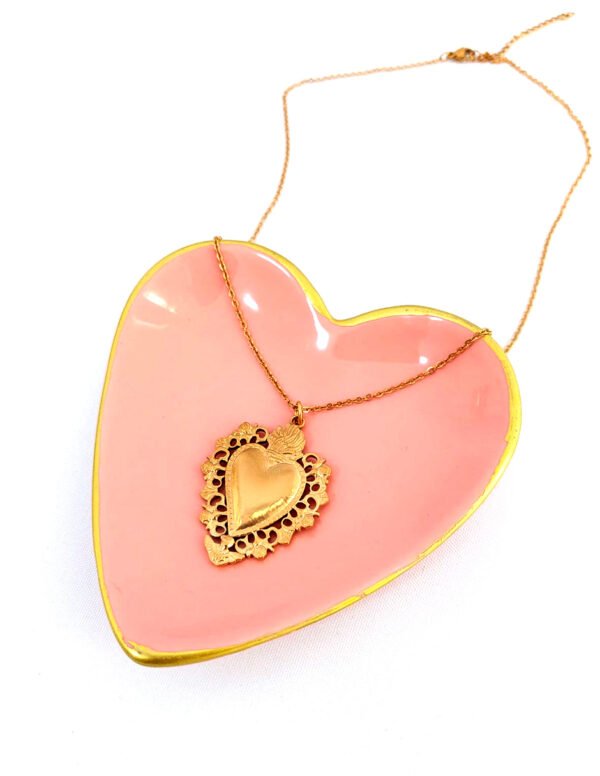 ✨ Collar Sagrado Corazón en Acero Inoxidable con Baño de Oro 18K – Ana María Mexico