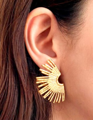 ✨ Aretes Diosa Azteca — Acero Inoxidable con Baño de Oro de 18k