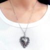 💎 Collar Sagrado Corazón en Acero Inoxidable Baño de Plata – Ana María Mexico