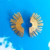 ✨ Aretes Diosa Azteca — Acero Inoxidable con Baño de Oro de 18k