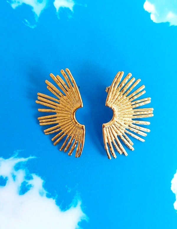 ✨ Aretes Diosa Azteca — Acero Inoxidable con Baño de Oro de 18k