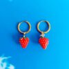 🍓 Aretes Arracadas Fresas — Acero Inoxidable