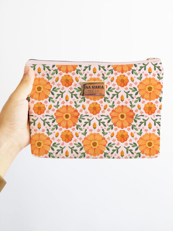 Lapicera o Cosmetiquera Cempasúchil Día de Muertos