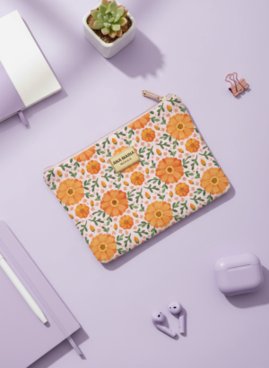Lapicera o Cosmetiquera Cempasúchil Día de Muertos