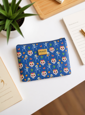Lapicera o Cosmetiquera Calaveras Día de Muertos