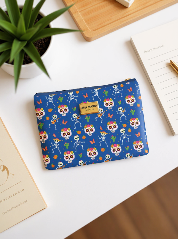 Lapicera o Cosmetiquera Calaveras Día de Muertos
