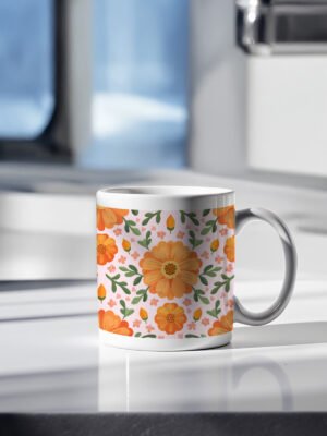 Taza Cempasúchil Día de Muertos