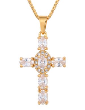 💎 Collar de Cruz con Zirconias