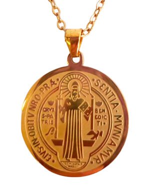 Collar de San Benito en Acero Inoxidable