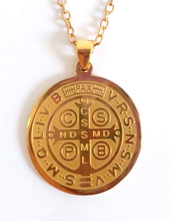 Collar de San Benito en Acero Inoxidable