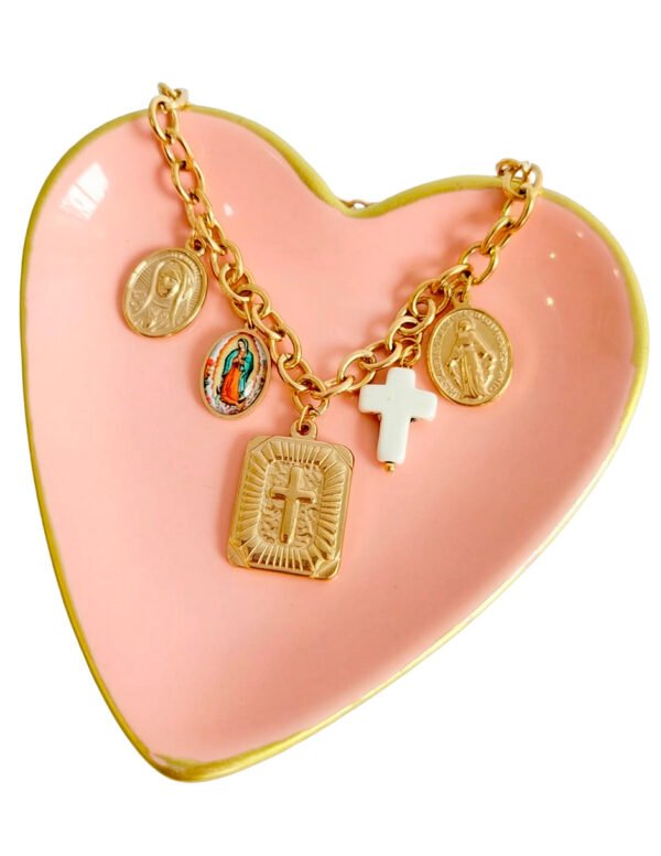 S94395359_2 ✝️ Pulsera Virgen y Cruz en Acero Inoxidable