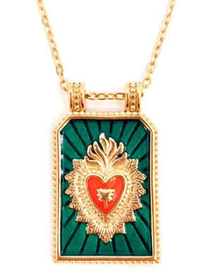 ❤️‍🔥 Collar de Escapulario del Sagrado Corazón