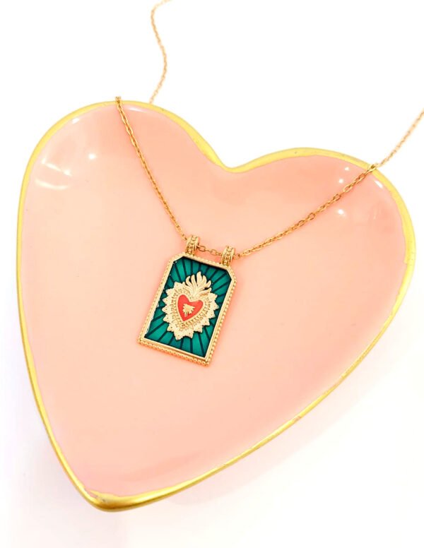❤️‍🔥 Collar de Escapulario del Sagrado Corazón