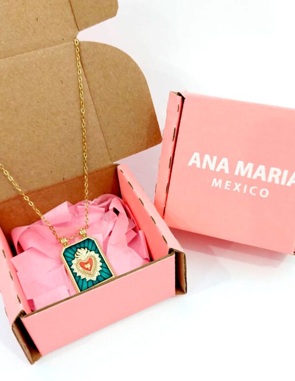 ❤️‍🔥 Collar de Escapulario del Sagrado Corazón