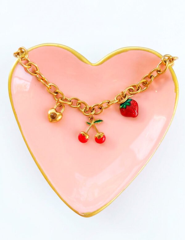 S96190668_2 🍒 Pulsera de Cereza, Fresa y Corazón