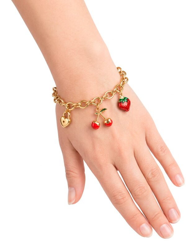 S96190668_3 🍒 Pulsera de Cereza, Fresa y Corazón
