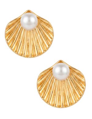 Aretes de Concha con Perla