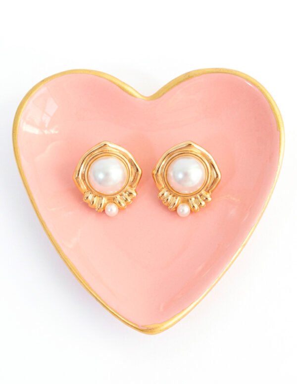 Aretes de Perla en Acero Inoxidable