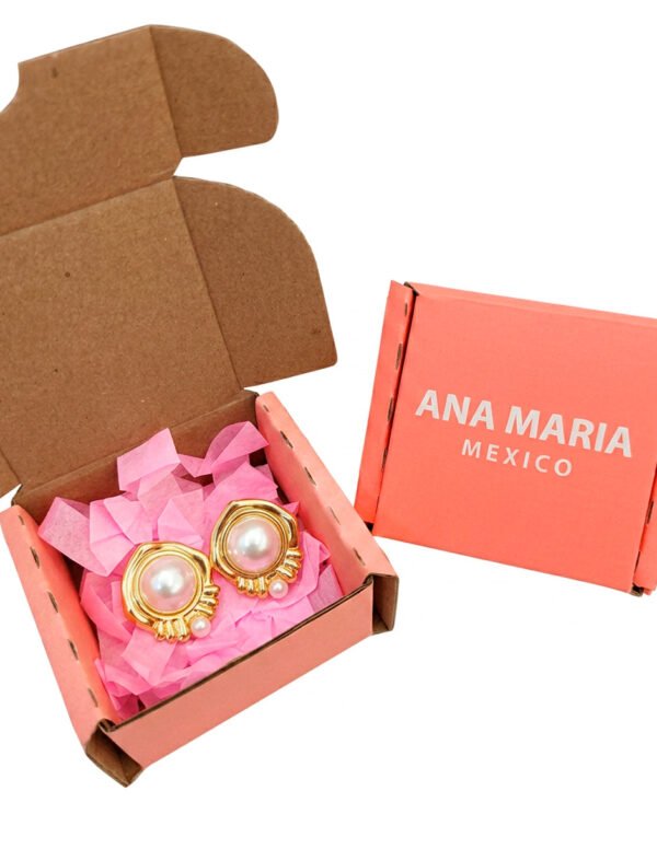 Aretes de Perla en Acero Inoxidable