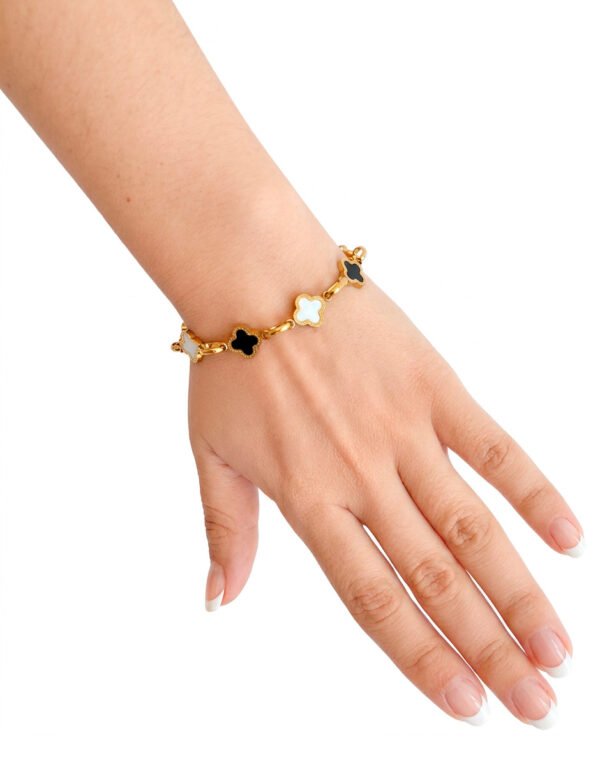 Pulsera de Trébol en Acero Inoxidable