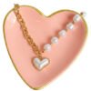 Pulsera de Perlas y Eslabones con Dije de Corazón