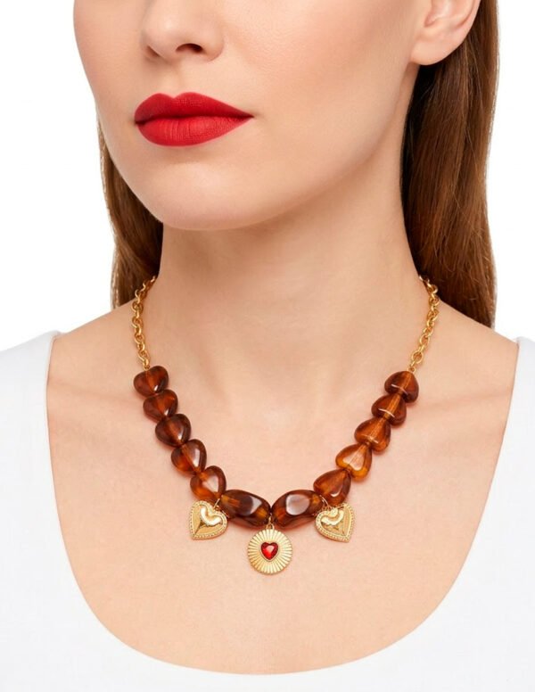 Collar de Corazón Ambar