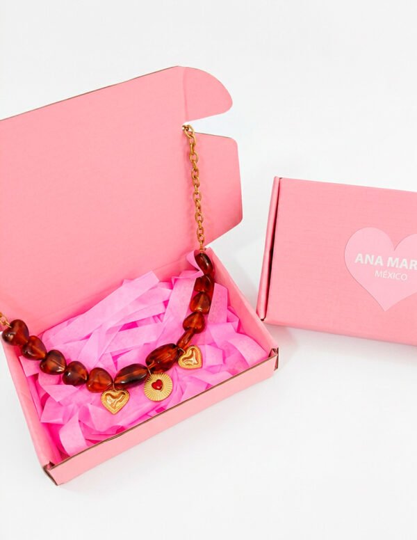 Collar de Corazón Ambar