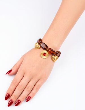 Pulsera de Corazón Ambar