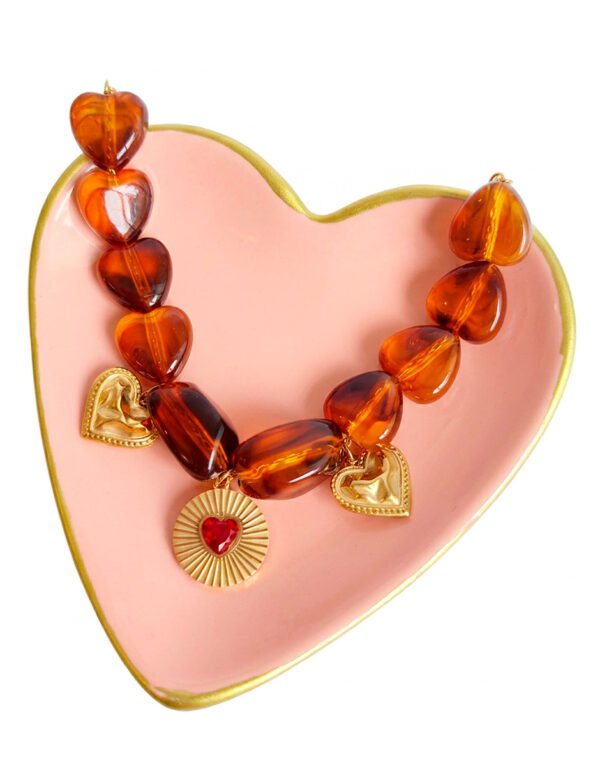 Pulsera de Corazón Ambar