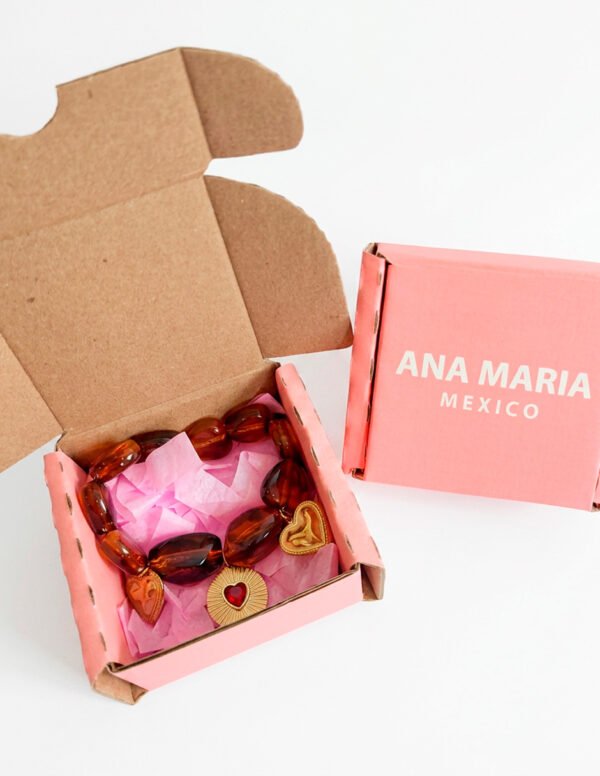 Pulsera de Corazón Ambar