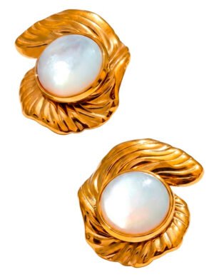 Aretes Blancos Nacarados