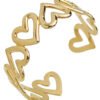 Pulsera de Corazones Dorada