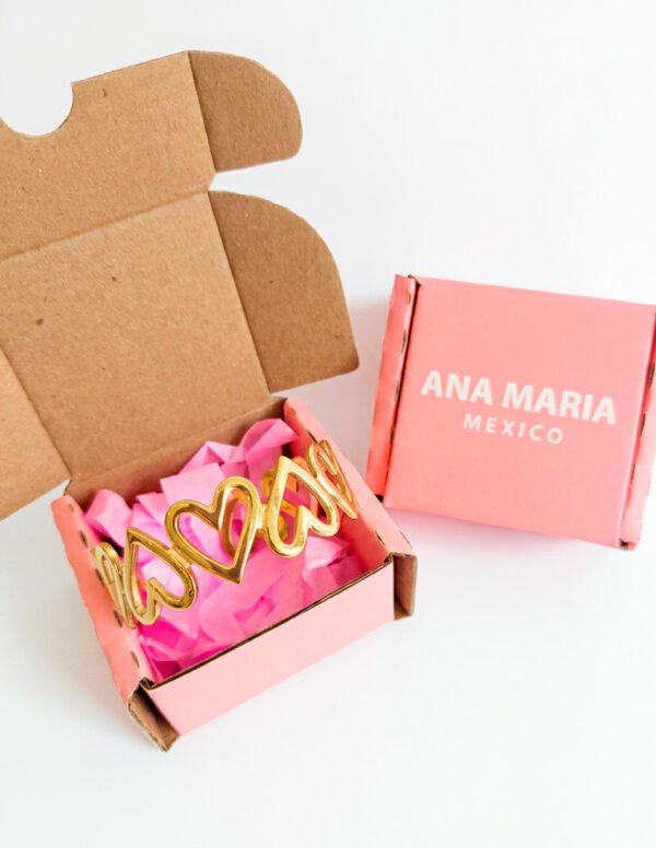 Pulsera de Corazones Dorada