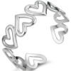 Pulsera de Corazones Plateada