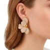 Aretes Flor Blanca 2 Aretes Flor Blanca