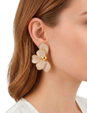 Aretes Flor Blanca 2 Aretes Flor Blanca