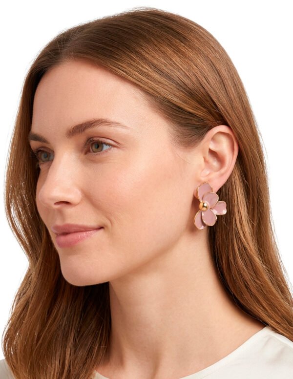 Aretes Flor Rosa 2 Aretes Flor Rosa