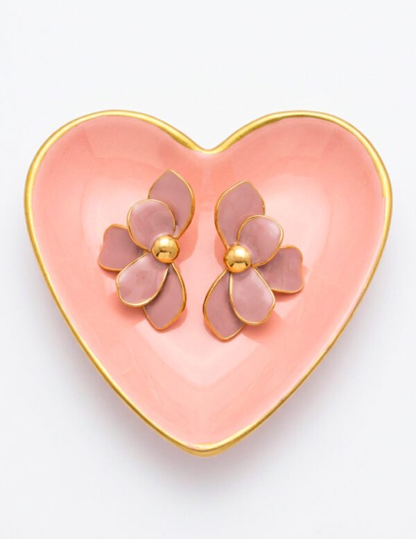Aretes Flor Rosa 3 Aretes Flor Rosa