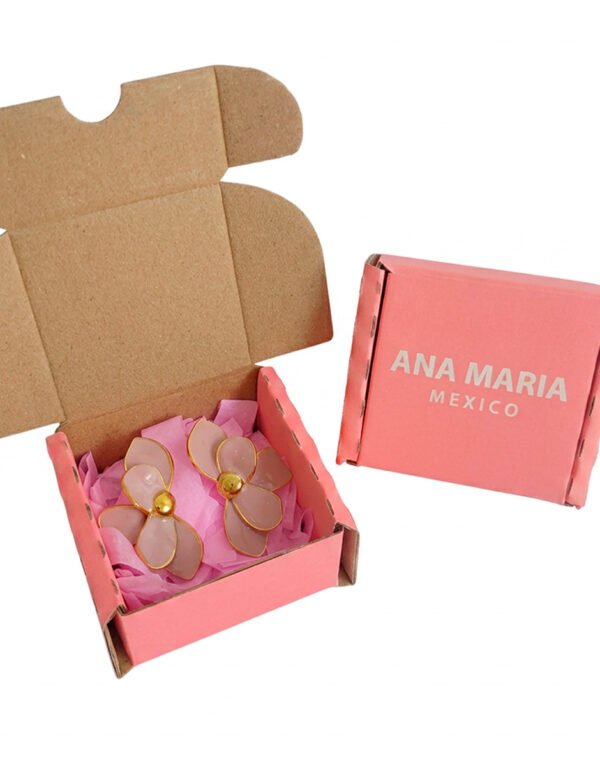 Aretes Flor Rosa 4 Aretes Flor Rosa