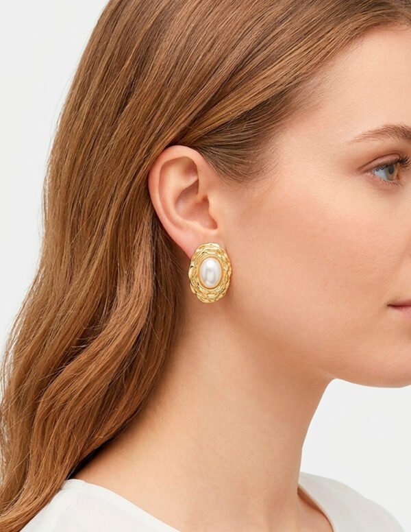 Aretes Perlas 2b Aretes de Perla Ovalados