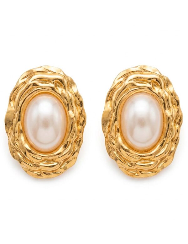 Aretes Perlas Aretes de Perla Ovalados