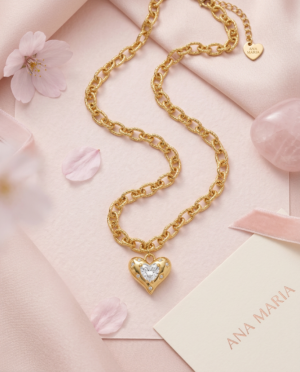Collar de Corazon Dorado