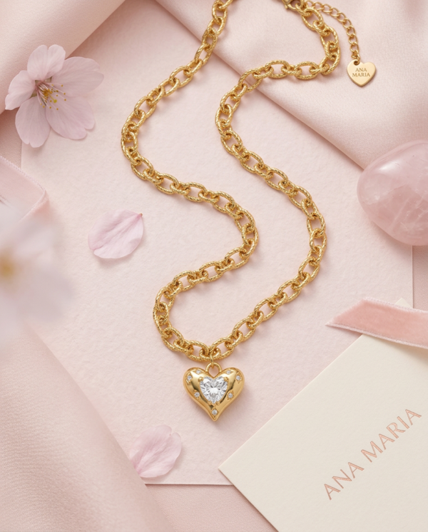 Collar Corazon Dorado Collar de Corazon Dorado