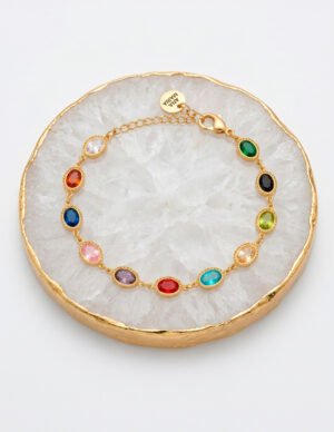 Pulsera con Gemas de Colores