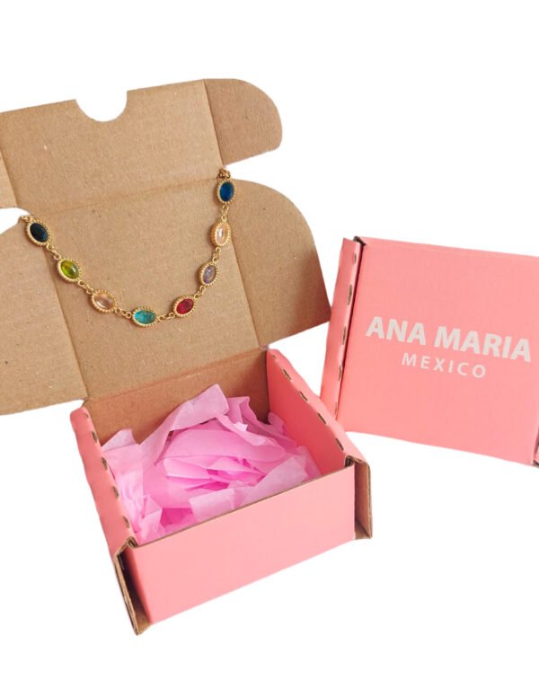 Pulsera con Gemas de Colores