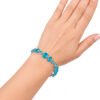 Pulsera de Zirconias Celestes en Acero Inoxidable