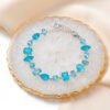 Pulsera de Zirconias Celestes en Acero Inoxidable